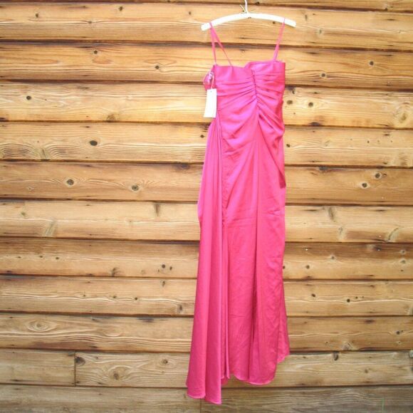 Mac Duggal Pink 2211 STRAPLESS EMBELLISHED SWEETHEART NECKLINE SATIN GOWN - Picture 10 of 15